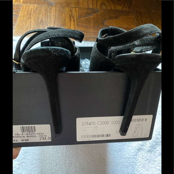 Saint Laurent Janic Heels, Suede, Black, 35 - Picture 3 of 10